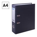 Папка-регистратор OfficeSpace, 70мм, бумвинил, с карманом на корешке, черная