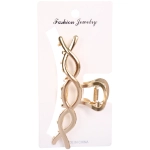 Заколка - краб для волос на блистере «PREMIUM», монако, цвет серебро и золото, 10см