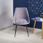 Стул Neo бархат светло-серый 26/опора конус