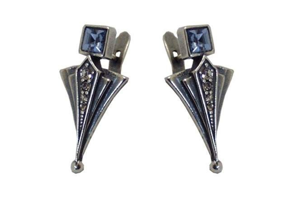 "Зонтик" серьги в серебряном покрытии из коллекции "Классика" от Jenavi  с английским замком