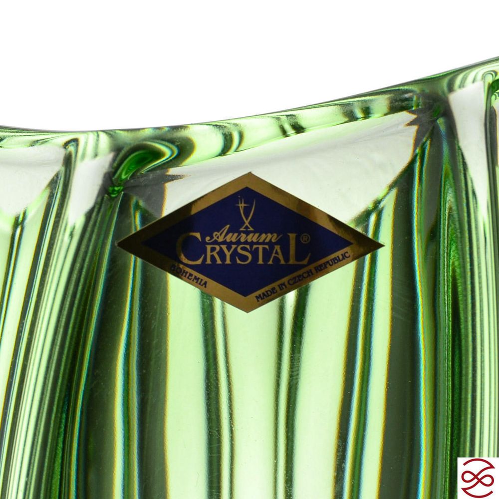 Ваза для цветов Aurum Crystal Plantica 40см green