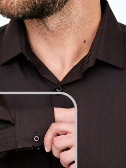 Рубашка классическая с длинным рукавом приталенная