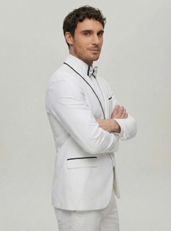 Мужской смокинг двойка (белый) А56