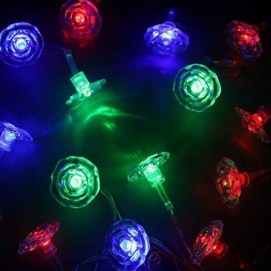 Гирлянда "Нить" 5 м с насадками "Цветочки"