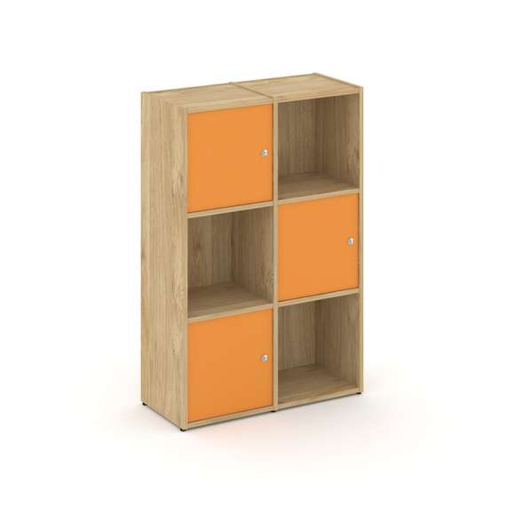 Locker plus Комплект №2 LK.K-002 Тиквуд Светлый/Оранжевый 798*350*1203