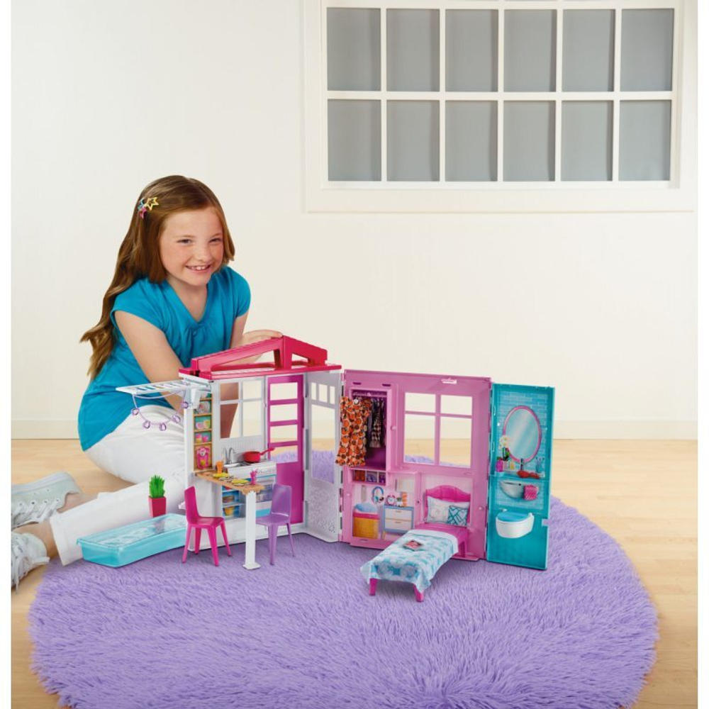 Barbie Dollhouse складной кукольный домик FXG54