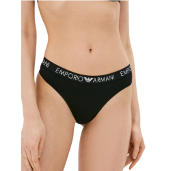 Женские трусы тонги набор из 2 штук (белый, черный) Emporio Armani 163333_CC318 00911