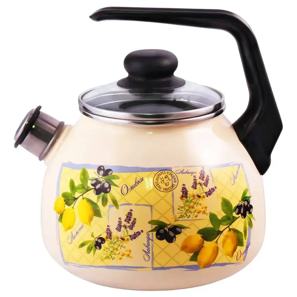 Чайник эмалированный 3,0л со свистком Citrus Чайник эмалированный 3,0л со свистком Citrus