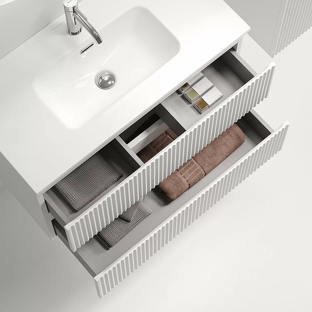 Тумба с раковиной Sancos Snob R SNR80/39W/CN7026 Bianco