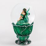 Стеклянный шар со снегом "Фея в зеленом"