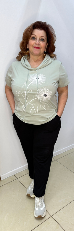 Блузон-футболка с изображением одуванчиков