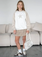 Свитшот для девочки осенний с завязками