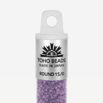Японский бисер TOHO Round 15/0 (№935), окрашенный изнутри прозрачный