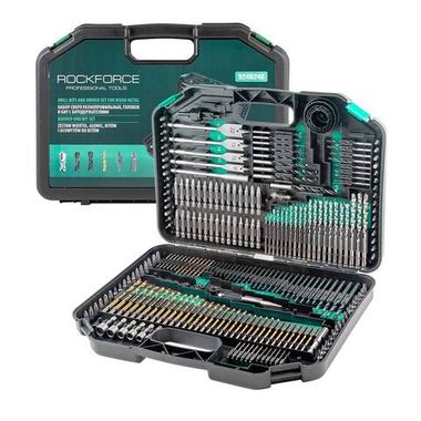 Набор сверл разнопрофильных, головок и бит с битодержателями HSS 4241 246пр., в кейсе RockForce##Rock FORCE RF-924U246