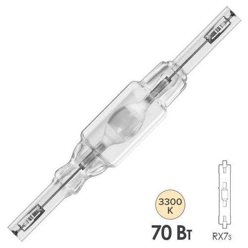 Лампа металлогалогенная HQI-TS 70W/WDL RX7s Osram (МГЛ) 4008321678300