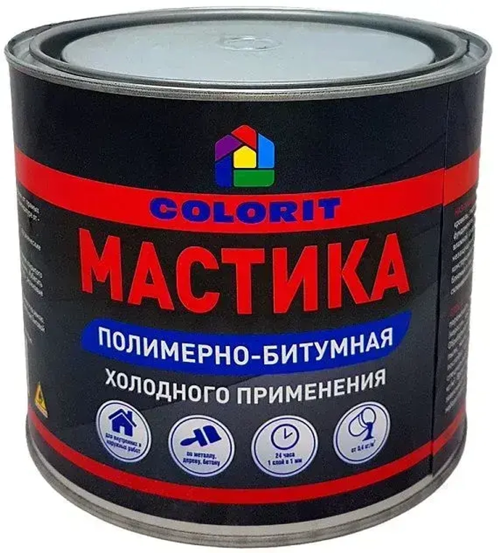 Мастика полимерно-битумная 1,8 кг COLORIT