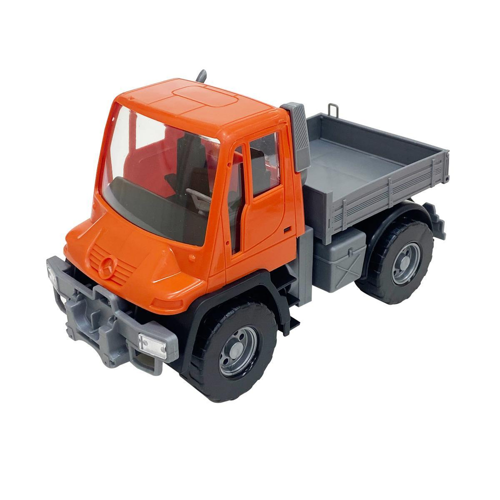 Самосвал бортовой Мерседес "Unimog U 500" люкс 17,5см. оранж. сет. (Лена)