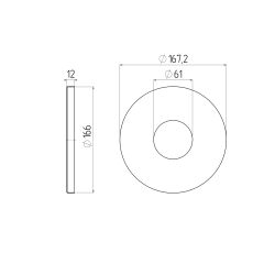 Накладка на опору металлическую ЭРА черная круглая | Садово-парковые светильники