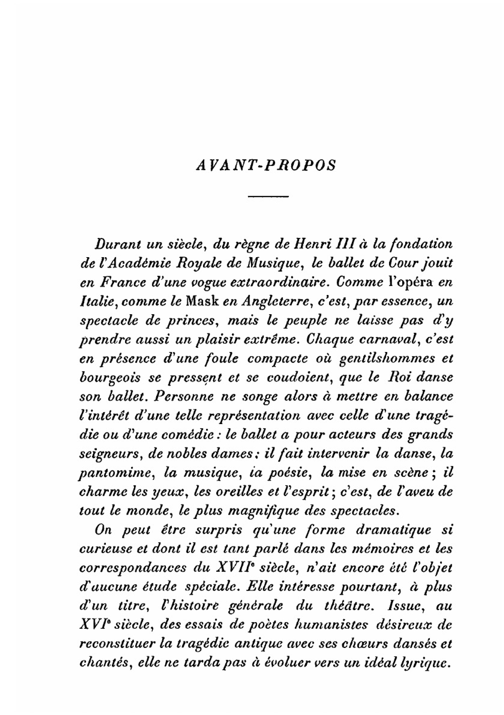 Le ballet de cour en France. Avant Benserade et Lully | Henry Prunières