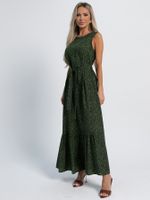 Платье Твой образ макси (черно-зеленое) П16108-12М LT Collection