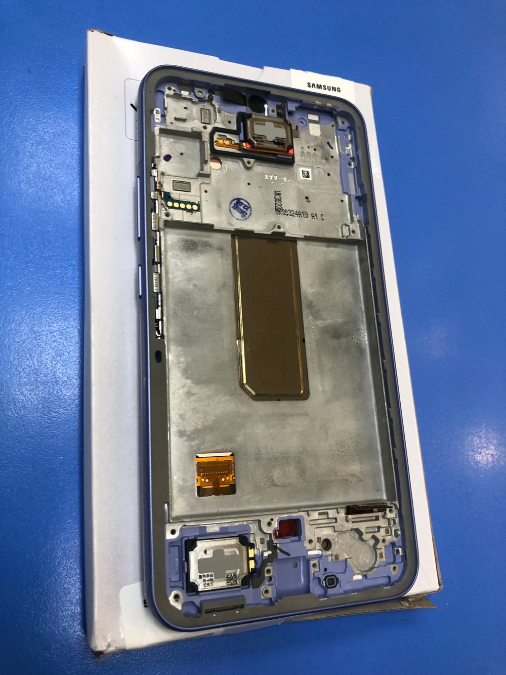 Самсунг А346  Galaxy А34 5G  Дисплей в сборе с тачскрином и рамкой фиолетовый Оригинал Сервисный