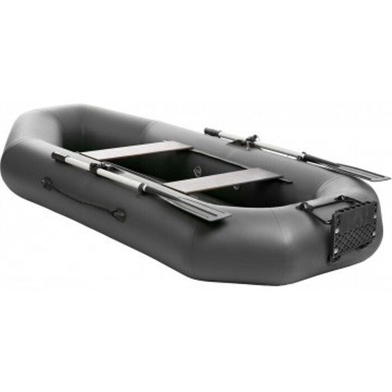 Лодка Тонар Шкипер А260нт навесной транец, надувное дно (серый)