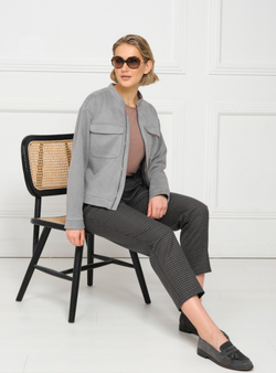 Бомбер женский АЛЕКСА (Светло серый)