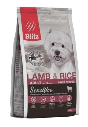 Корм для собак мелких пород, Blitz Lamb & Rice Small Breeds Adult, с ягненком