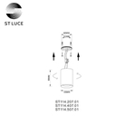 ST114.207.01 Светильник потолочный Золотистый GU10 1*50W  IP20 L65xW65xH93 220V Без ламп