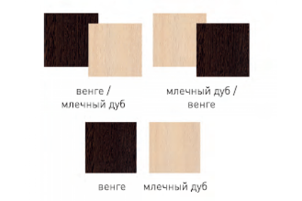 Шкаф-купе трехстворчатый «Мираж-17.2» (венге/млечный дуб), ЛДСП, Фант-мебель, г. Волжск