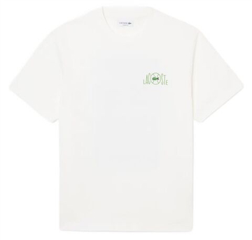 Мужская теннисная футболка Lacoste Printed Cotton - flour