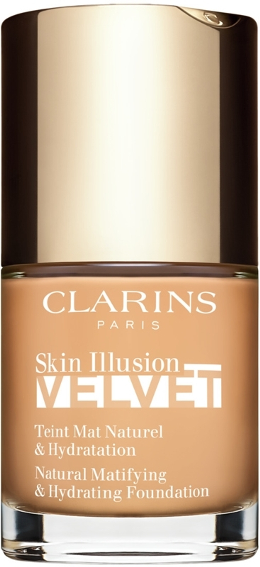 Clarins Skin Illusion Velvet - Жидкая тональная основа с матовым финишем и питательным эффектом, 30 ml