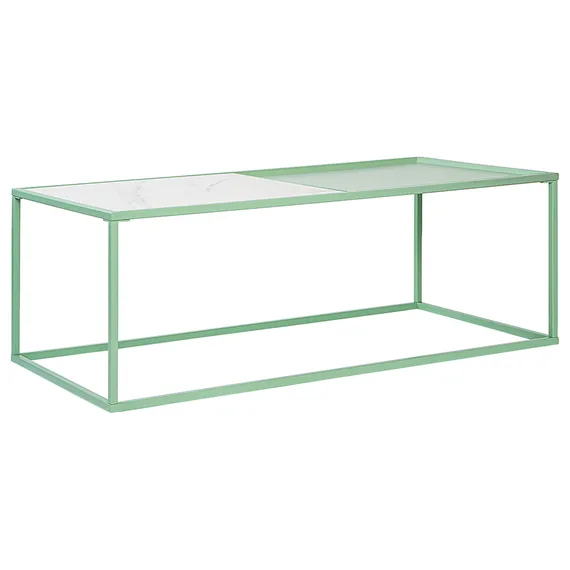 Столик журнальный Mayen, 110х50х37 см, белый/зеленый