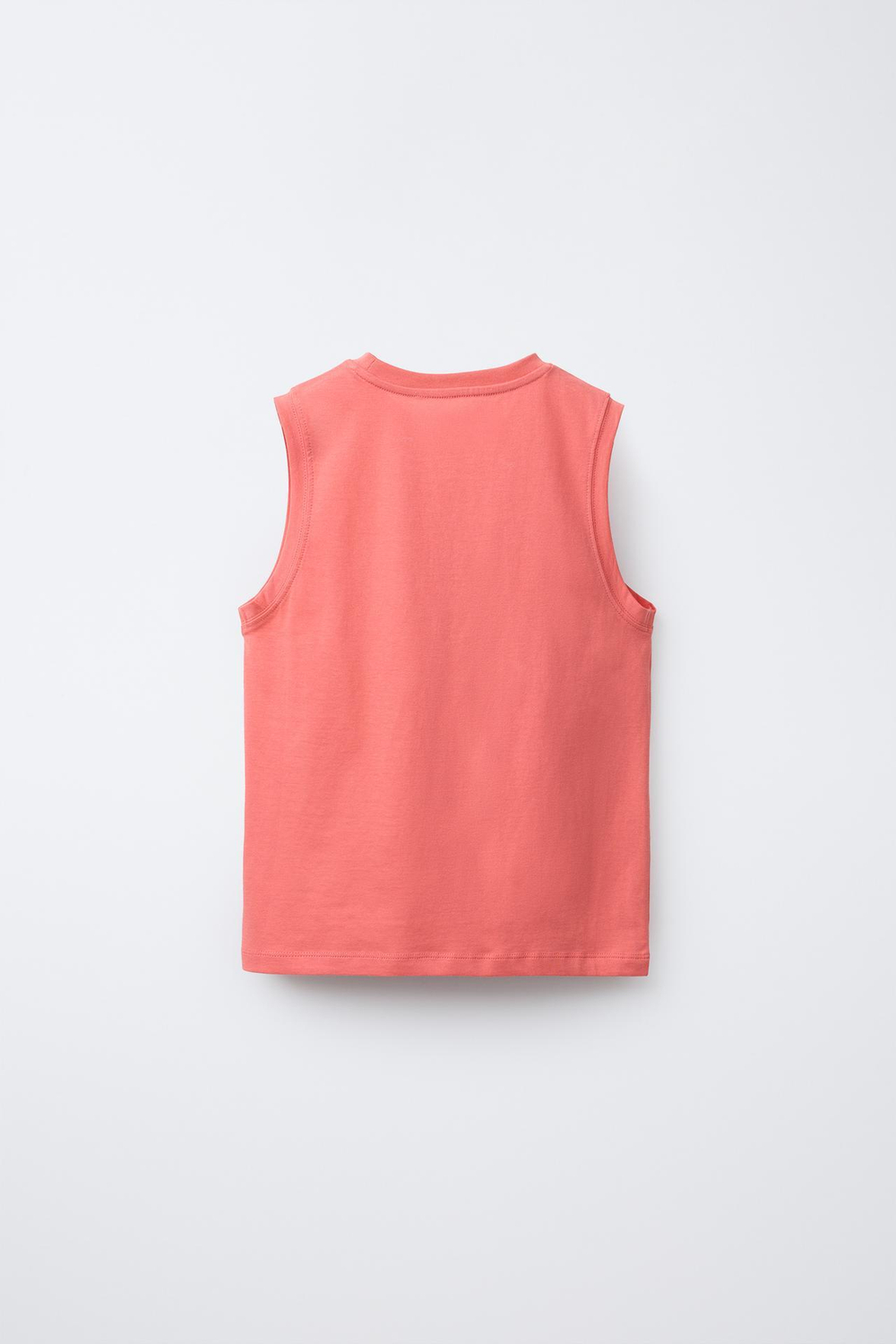 ZARA МАЙКА С ПРИНТОМ, КОРАЛЛОВЫЙ