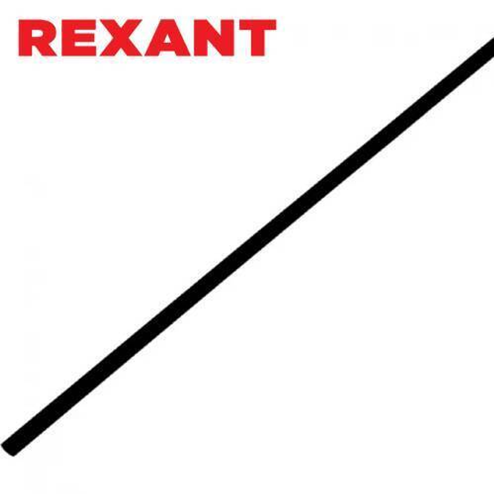 2,5/1,25 мм 1м термоусаживаемая трубка черная Rexant/20-2506