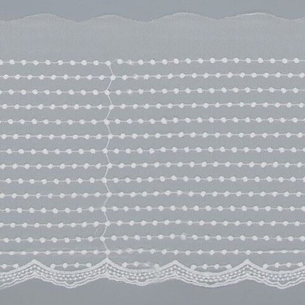 3AR825 Кружево матовое на сетке 18,5см*18,29м (белый)