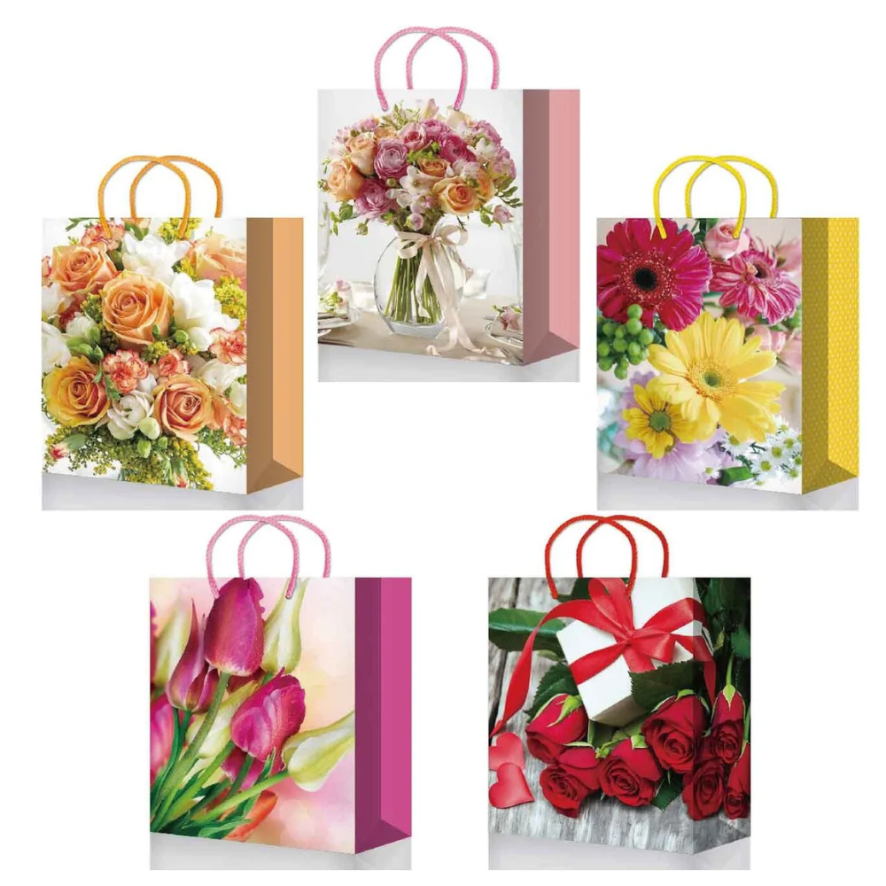 Пакет для подарка с розами 30х12х40 см