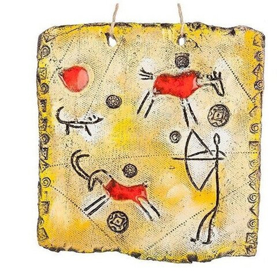 KK-372 Панно "Петроглиф № 2" шамот