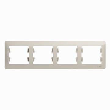Рамка 4-м Glossa горизонт. молоч. SE GSL000904