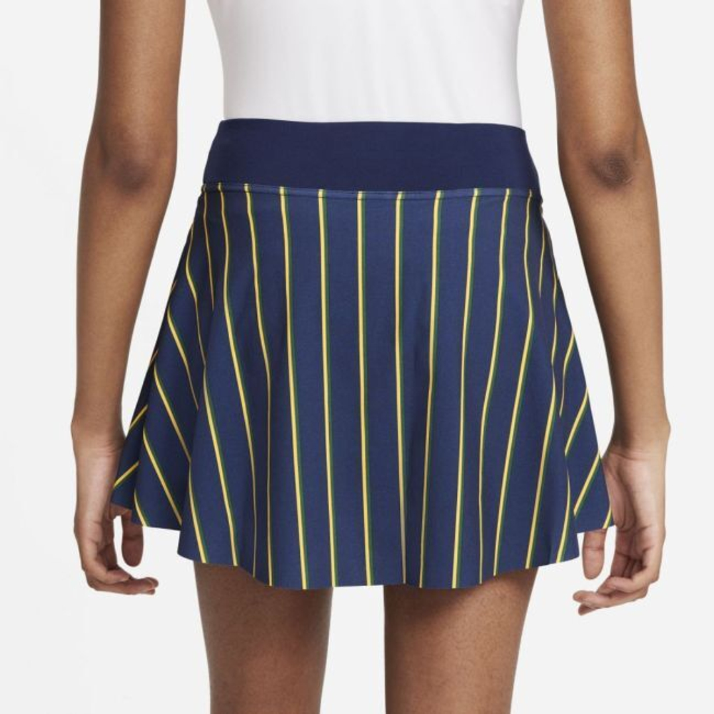 Теннисная юбка Nike Dri-Fit Club Skirt Regular Stripe Tennis Heritage W - binary blue