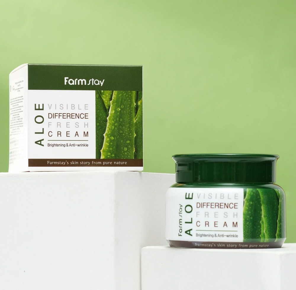 FarmStay Aloe Visible Difference Fresh Cream Освежающий крем с экстрактом алоэ
