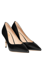 Женские туфли черные на бамбуковом каблуке