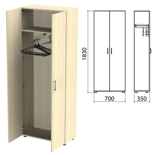 Шкаф для одежды "Канц", 700х350х1830, цвет дуб молочный (КОМПЛЕКТ)