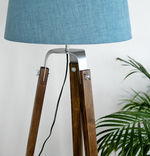 Торшер напольный коричневый с горчичным абажуром в стиле лофт, светильник напольный классический, Фьорд, E27, 60 Вт