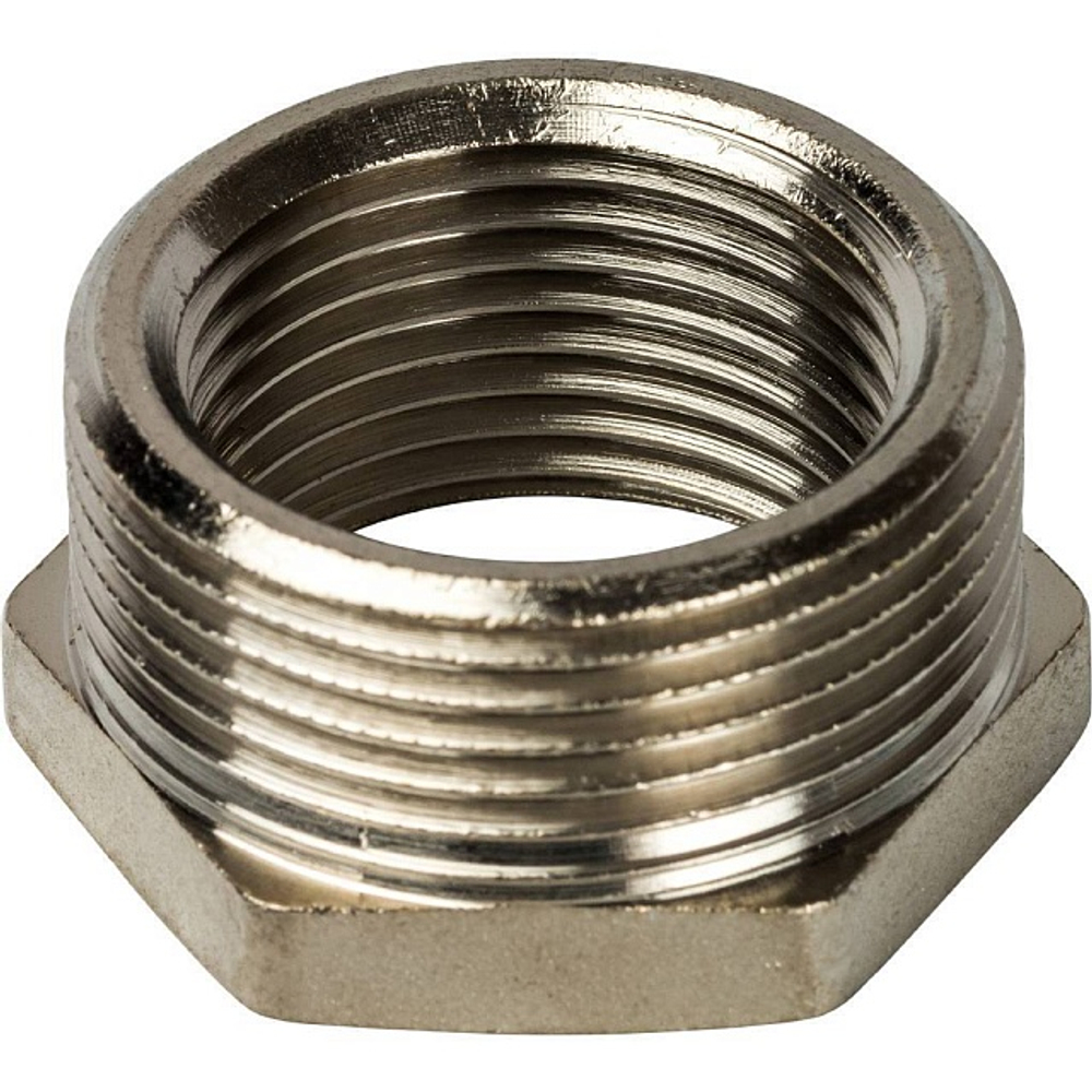 Футорка STOUT SFT 0029 - 1"1/2 x 1"1/4 (для стальных труб, латунь никелированная)