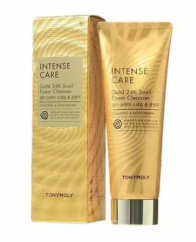 TONYMOLY   Пенка для умывания с муцином улитки и коллоидным  золотом INTENSE CARE Gold 24K Snail Foam Cleanser 150 мл