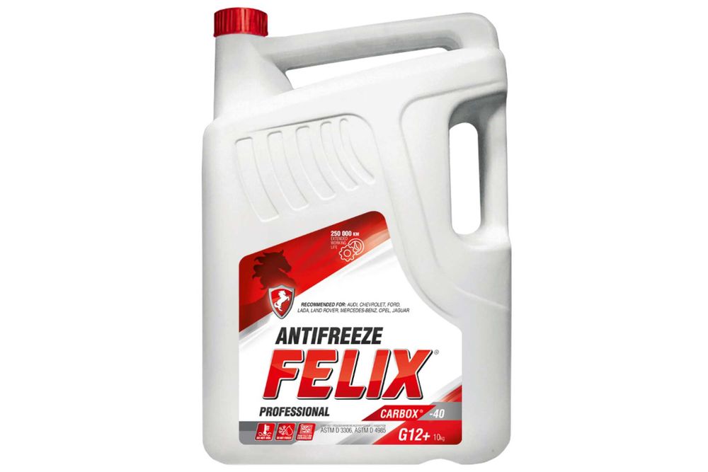 Антифриз FELIX CARBOX-40 G-12+, 10 кг, красный 430206020