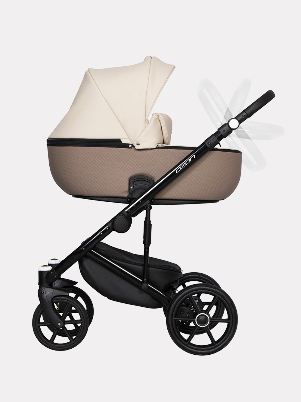 Коляска  OZON Ecco (2 в 1) (RIKO BASIC) 25 слоновая кость-бежевый