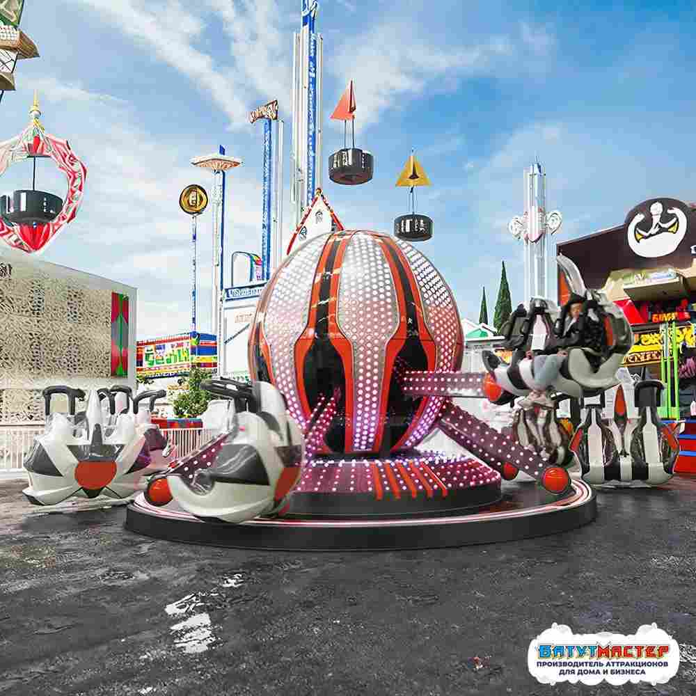 Детская карусель «Танец паука» 8 кабинок, 16 мест, 11×11×4 м