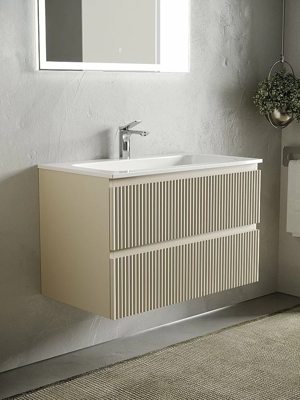 Тумба с раковиной Sancos SNOB R SNR100CE 100 Beige Soft